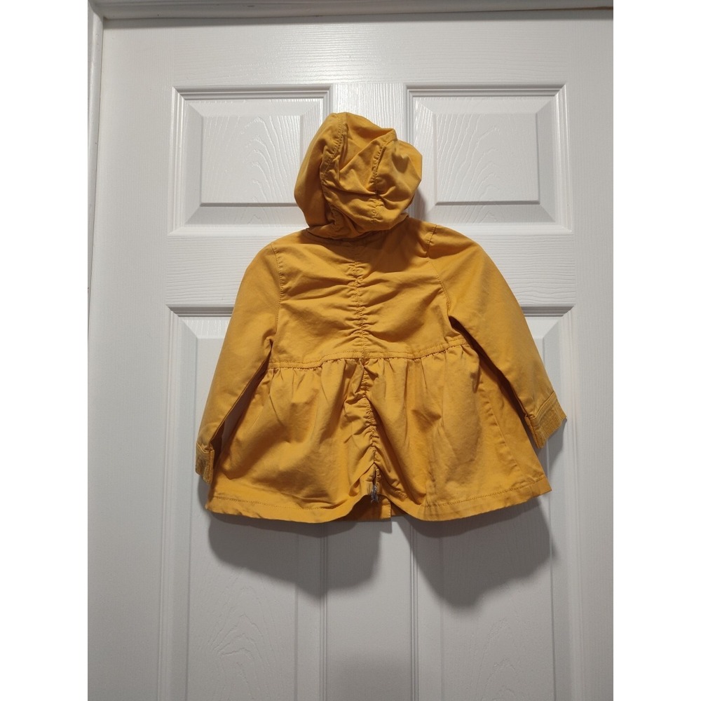 Rachel Zoe Baby Girls Mustard Yellow Hooded Trench Coat Infant‎ Size 18 months - Picture 7 of 9